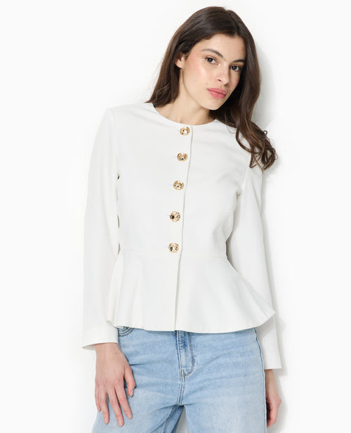 Veste peplum avec boutons fantaisie - PIMKIE - 5