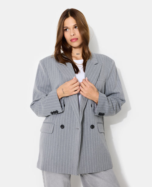 Veste blazer oversize avec fines rayures - PIMKIE - 5