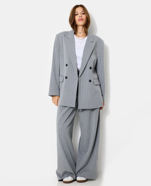 Veste blazer oversize avec fines rayures - PIMKIE - 7