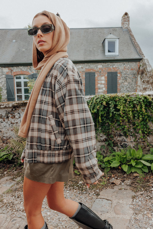 Blouson city motif carreaux - PIMKIE - 1