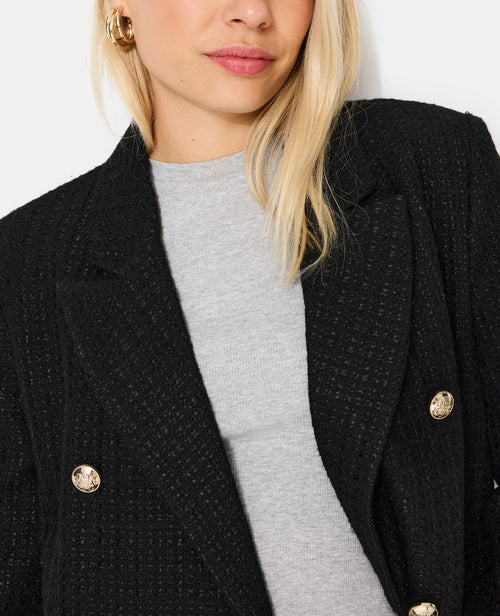 Veste blazer en tweed avec boutons écussons - PIMKIE - 2