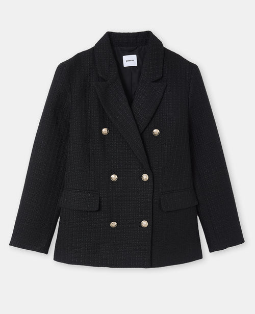 Veste blazer en tweed avec boutons écussons - PIMKIE - 4