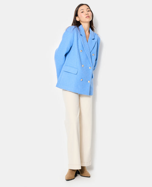 Veste blazer en tweed avec boutons écussons - PIMKIE - 3