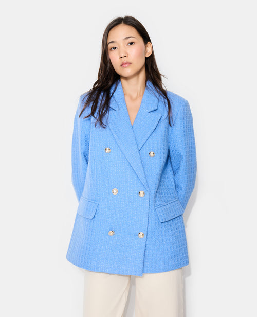 Veste blazer en tweed avec boutons écussons - PIMKIE - 1