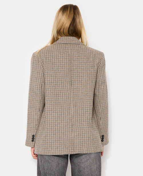 Veste blazer oversize en tissu chaud motif pied-de-poule - PIMKIE - 6