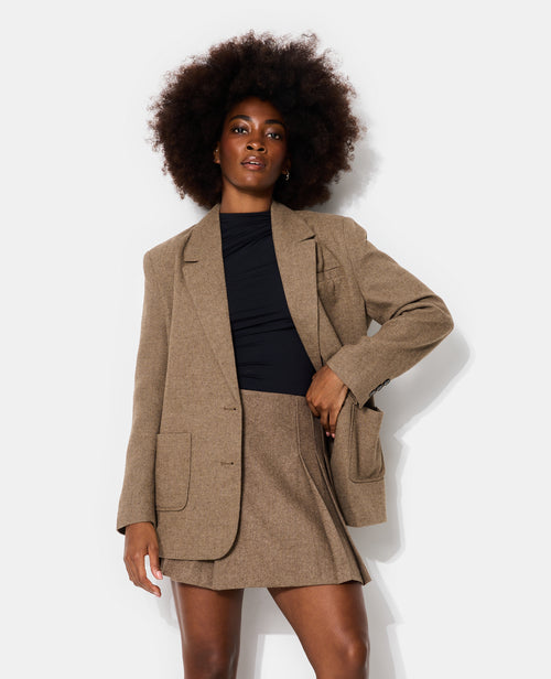 Veste blazer oversize motif chevrons - PIMKIE - 1