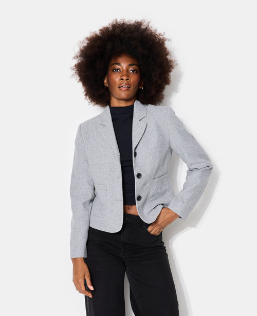 Veste blazer cintrée avec laine - PIMKIE - 1