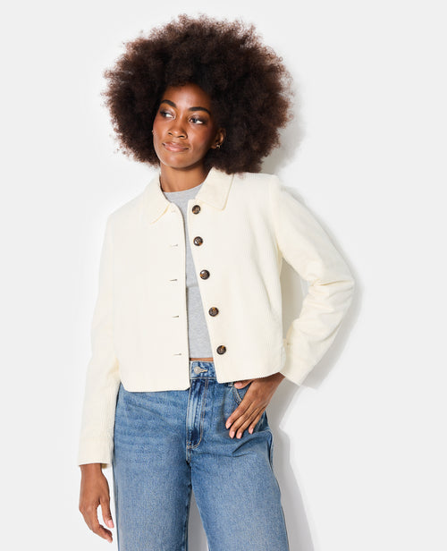 Veste droite et courte en velours - PIMKIE - 5