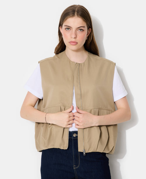 Blouson sans manches zippée avec effet bouffant - PIMKIE - 5