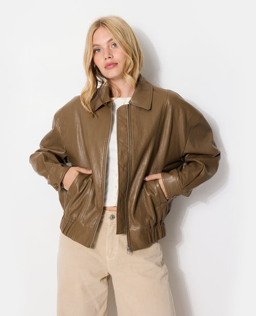 Blouson en simili avec col - PIMKIE - 1