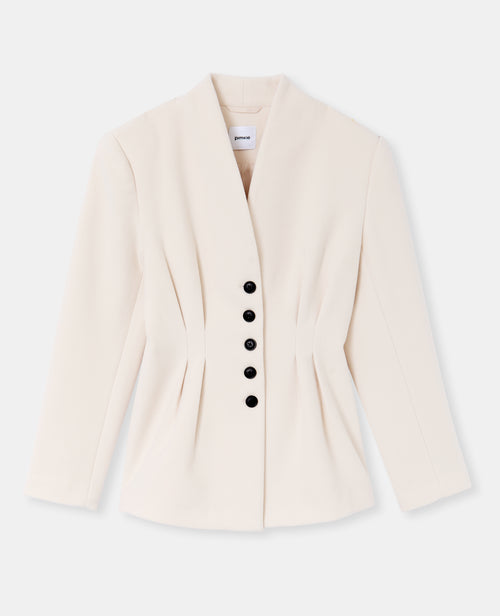 Veste blazer façon drap de laine avec pinces - PIMKIE - 4