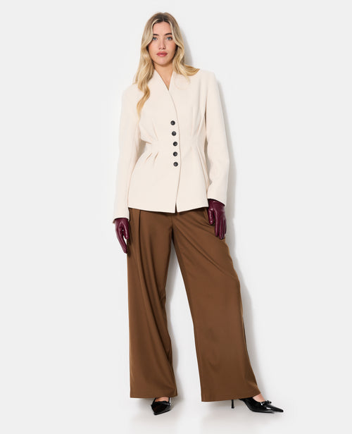 Veste blazer façon drap de laine avec pinces - PIMKIE - 7