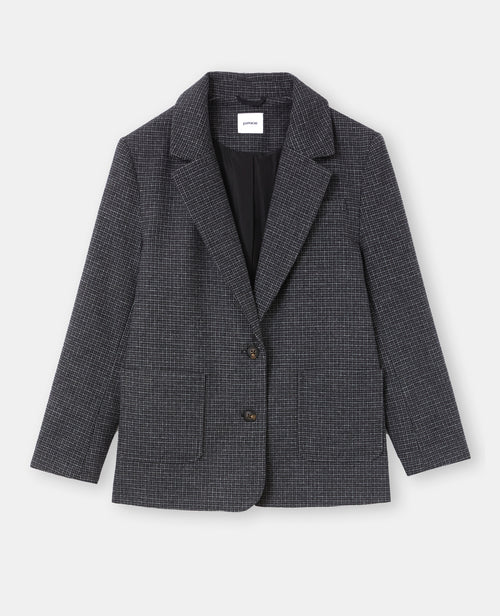 Veste blazer à carreaux avec laine - PIMKIE - 4