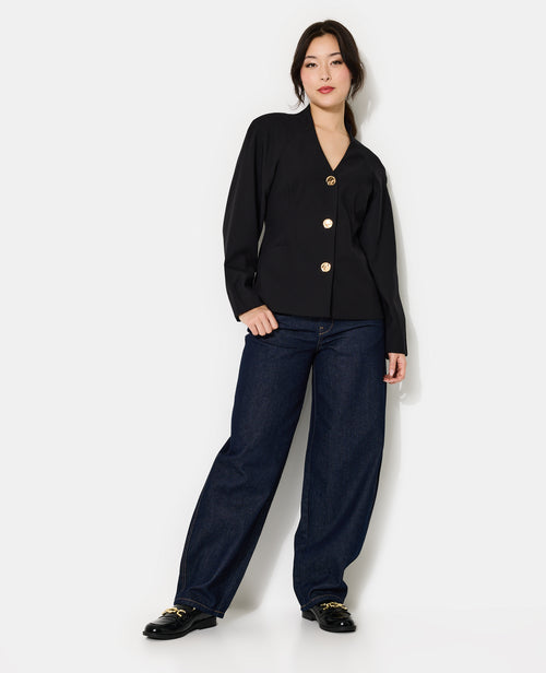 Veste sans col cintrée avec boutons fantaisie - PIMKIE - 3