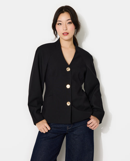 Veste sans col cintrée avec boutons fantaisie - PIMKIE - 5