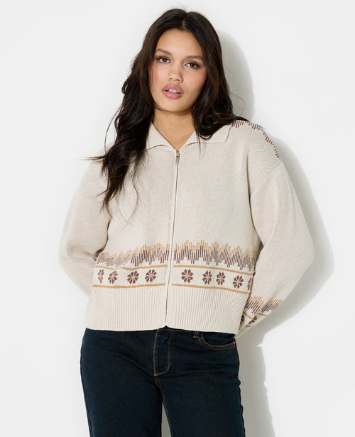 Gilet zippé jacquard avec cheval au dos - PIMKIE - 3