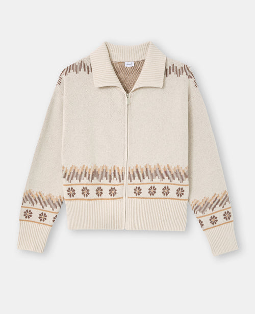 Gilet zippé jacquard avec cheval au dos - PIMKIE - 4