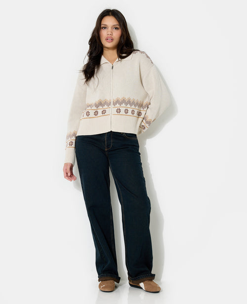 Gilet zippé jacquard avec cheval au dos - PIMKIE - 7