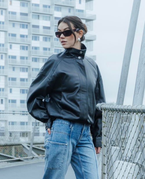 Blouson boule en simili avec col montant - PIMKIE - 1