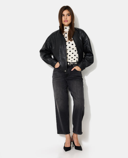 Blouson boule en simili avec col montant - PIMKIE - 3