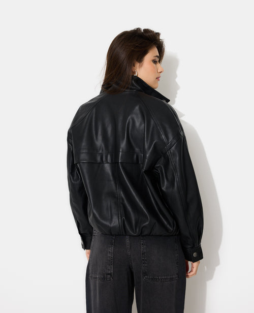 Blouson boule en simili avec col montant - PIMKIE - 6