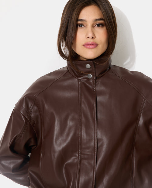 Blouson boule en simili avec col montant - PIMKIE - 2