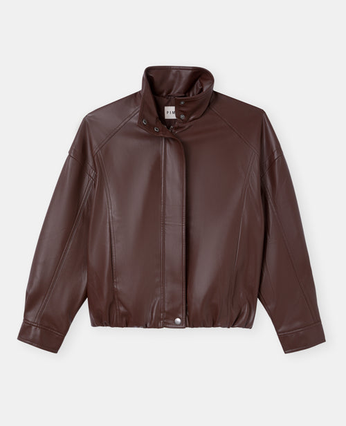 Blouson boule en simili avec col montant - PIMKIE - 4