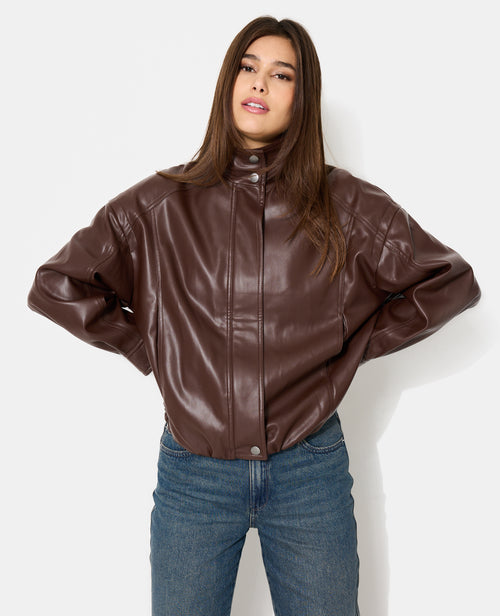 Blouson boule en simili avec col montant - PIMKIE - 5