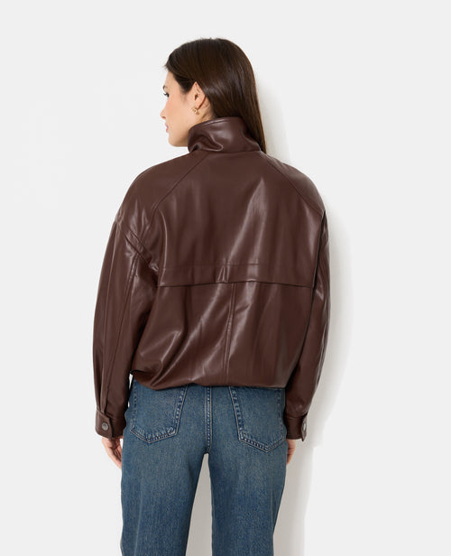 Blouson boule en simili avec col montant - PIMKIE - 6