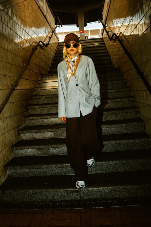 Veste cintrée effet drap de laine - PIMKIE - 1