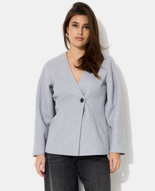 Veste cintrée effet drap de laine - PIMKIE - 1