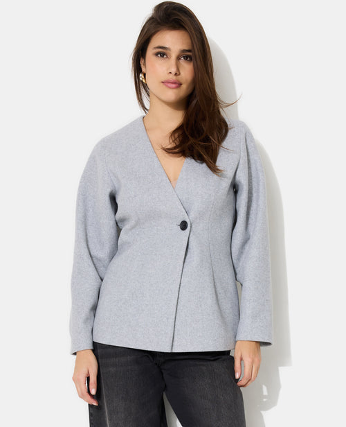 Veste cintrée effet drap de laine - PIMKIE - 5