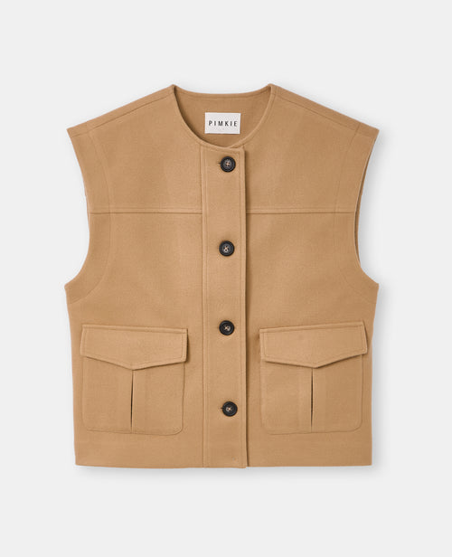Veste sans manches effet drap de laine - PIMKIE - 4