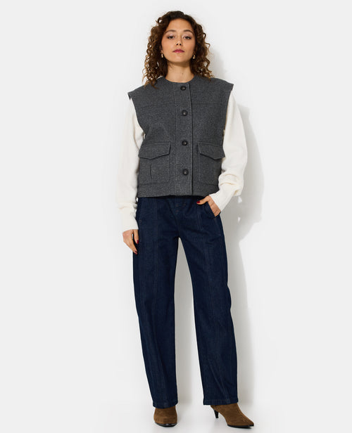 Veste sans manches effet drap de laine - PIMKIE - 3