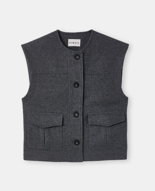 Veste sans manches effet drap de laine - PIMKIE - 4