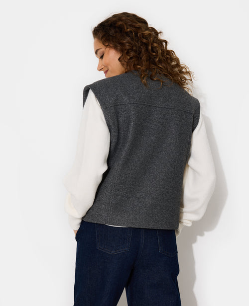 Veste sans manches effet drap de laine - PIMKIE - 6