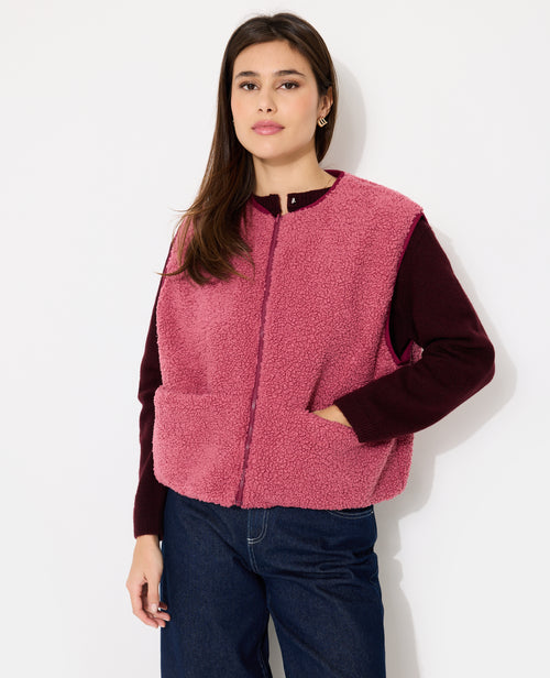 Veste sans manches réversible avec sherpa - PIMKIE - 1