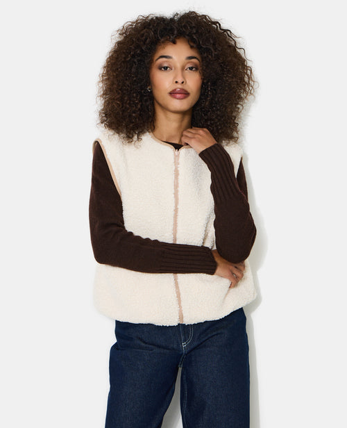 Veste sans manches réversible avec sherpa - PIMKIE - 1