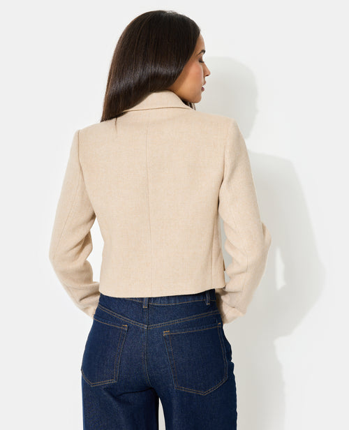 Veste blazer courte en tissu épais avec laine - PIMKIE - 6