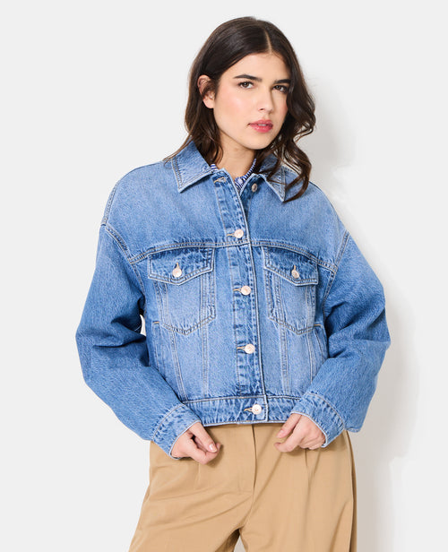 Veste en jean courte - PIMKIE - 1