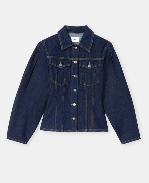 Veste en jean cintrée avec manches ballons - PIMKIE - 4