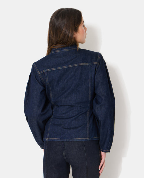 Veste en jean cintrée avec manches ballons - PIMKIE - 6