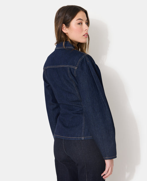 Veste en jean cintrée avec manches ballons - PIMKIE - 7