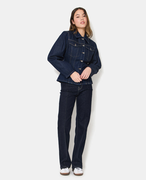 Veste en jean cintrée avec manches ballons - PIMKIE - 9