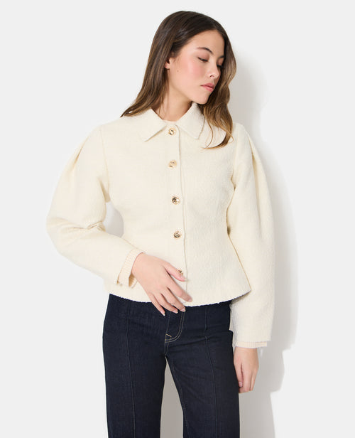 Veste cintrée en tweed avec boutons bijoux - PIMKIE - 1