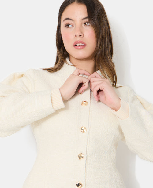 Veste cintrée en tweed avec boutons bijoux - PIMKIE - 2