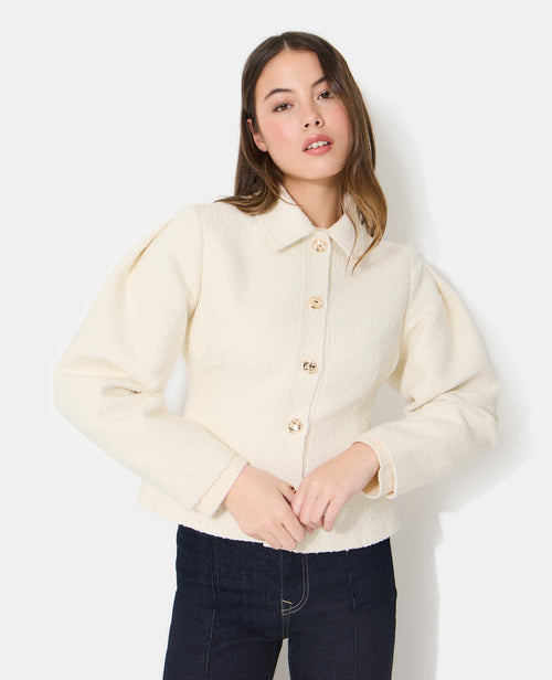 Veste cintrée en tweed avec boutons bijoux - PIMKIE - 5