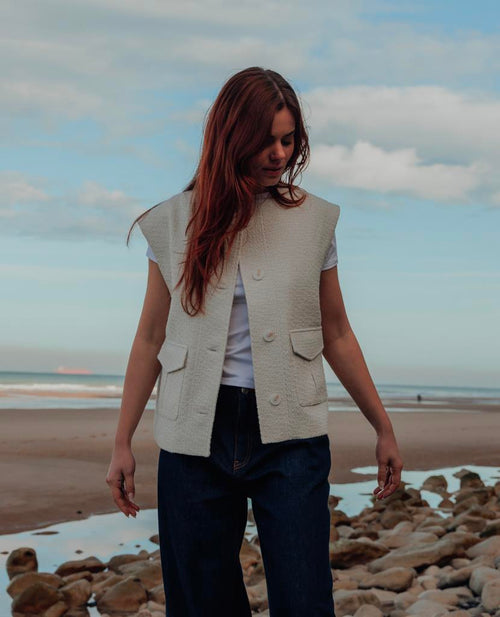 Veste sans manches en tweed avec lurex - PIMKIE - 1