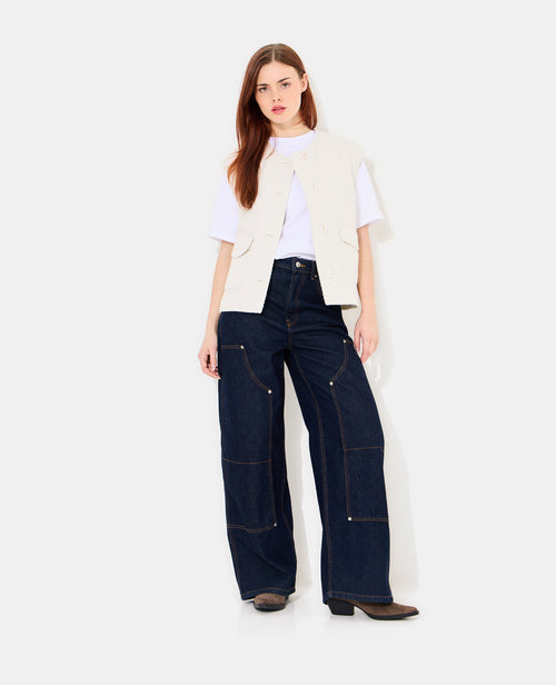 Veste sans manches en tweed avec lurex - PIMKIE - 3