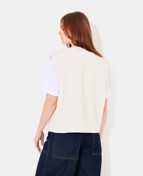 Veste sans manches en tweed avec lurex - PIMKIE - 6